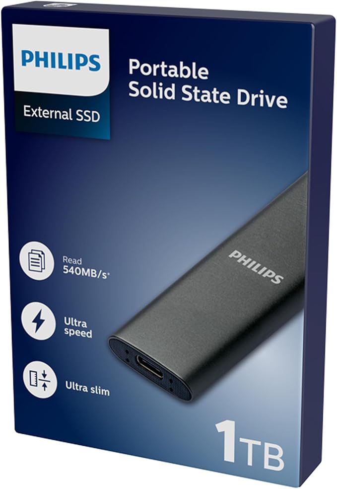 PHSSDEXT1TG PH SSD disk eksterni 1TB, ultra speed, space grey