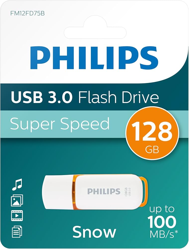 PHMMD128GBS200U3 PH USB 128GB USB 3.0 Snow edition orange, PHILIPS