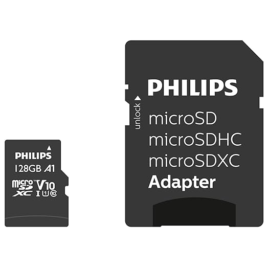 PHMSDA128GUHSIU3 PH MicroSDHC + adapter 128GB class10, PHILIPS*