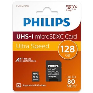 PHMSDA128GUHSIU3 PH MicroSDHC + adapter 128GB class10, PHILIPS*