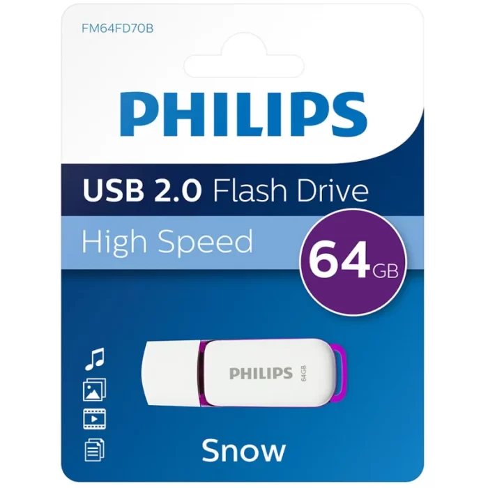 PHMMD64GBS200* PH USB 64GB Snow edition purple, PHILIPS*
