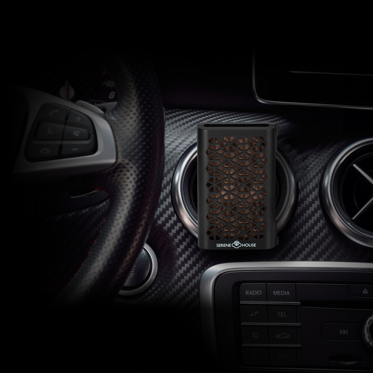 192104012 SH Aroma difuzor za automobil Puccini Lava Rock crni